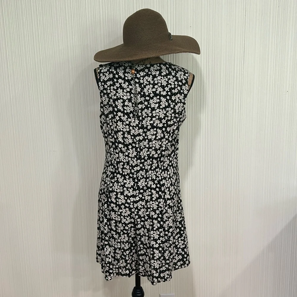 Vintage Style New York Floral Black and White Romper